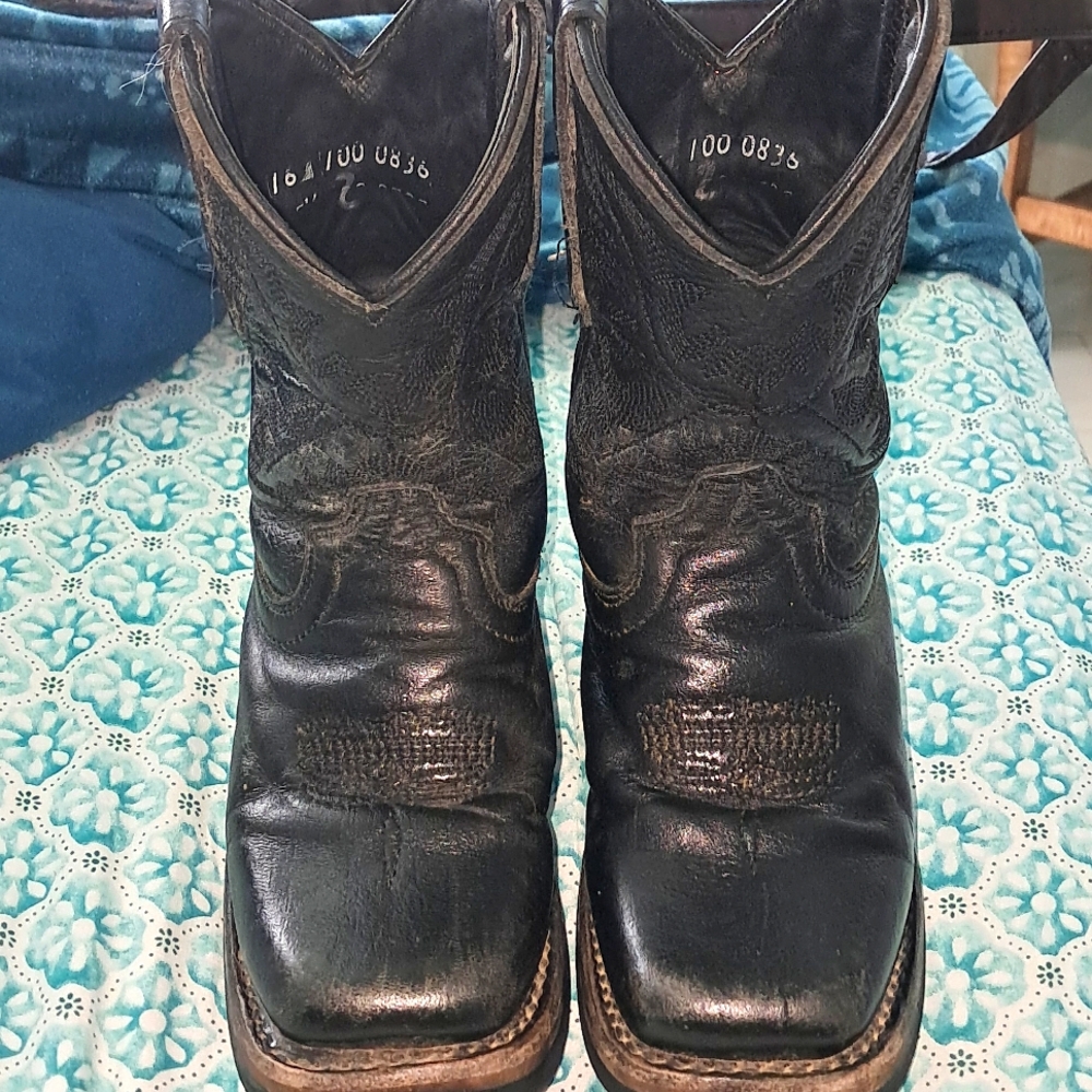 A pair of toddlers leather boot